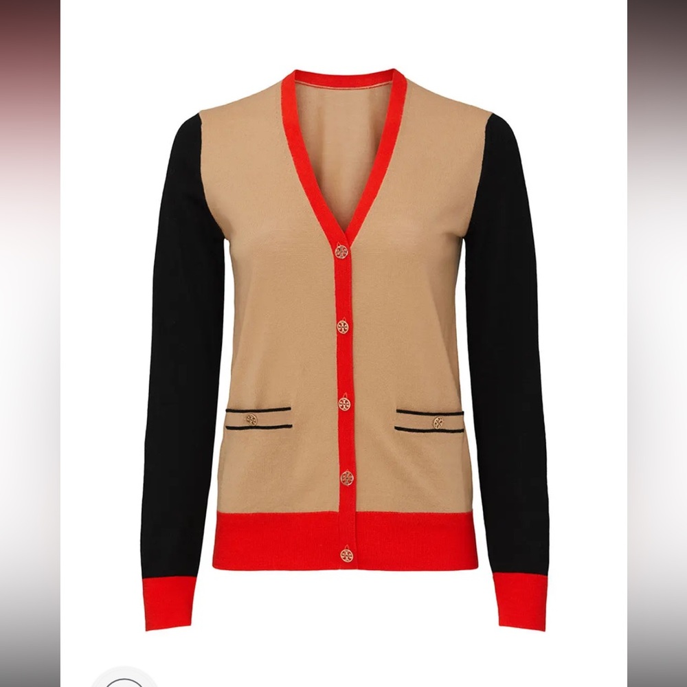 Tory Burch Madeline Colorblock Cardigan (size S) - Picture 4 of 15